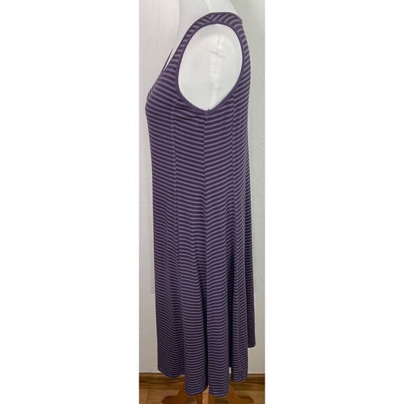 Heartstring Purple Striped Sleeveless Tent Dress Small - Picture 3 of 6